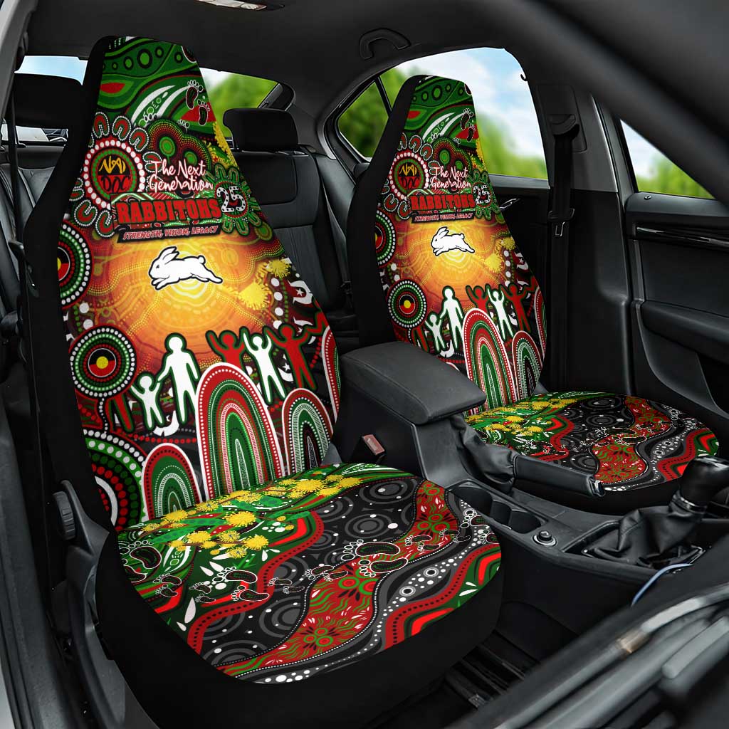 NAIDOC Week 2025 Rabbitohs Rugby Car Seat Cover Aboriginal Dot Painting