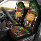 NAIDOC Week 2025 Rabbitohs Rugby Car Seat Cover Aboriginal Dot Painting