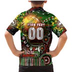 Personalised NAIDOC Week 2025 Rabbitohs Rugby Family Matching Mermaid Dress and Hawaiian Shirt Aboriginal Dot Painting