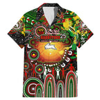Personalised NAIDOC Week 2025 Rabbitohs Rugby Family Matching Mermaid Dress and Hawaiian Shirt Aboriginal Dot Painting