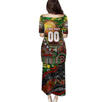 Personalised NAIDOC Week 2025 Rabbitohs Rugby Family Matching Puletasi and Hawaiian Shirt Aboriginal Dot Painting