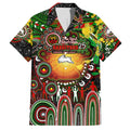 Personalised NAIDOC Week 2025 Rabbitohs Rugby Family Matching Summer Maxi Dress and Hawaiian Shirt Aboriginal Dot Painting