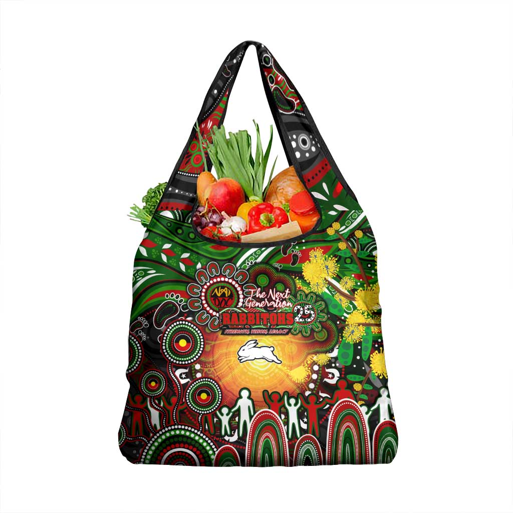 NAIDOC Week 2025 Rabbitohs Rugby Grocery Bag Aboriginal Dot Painting