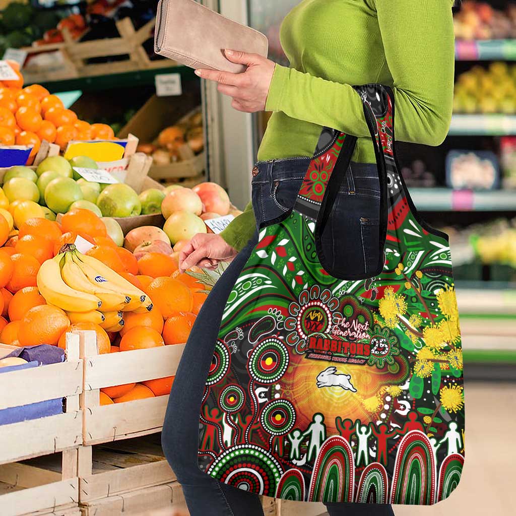 NAIDOC Week 2025 Rabbitohs Rugby Grocery Bag Aboriginal Dot Painting
