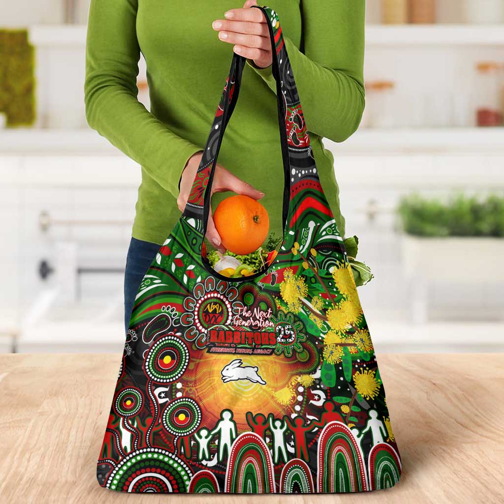 NAIDOC Week 2025 Rabbitohs Rugby Grocery Bag Aboriginal Dot Painting