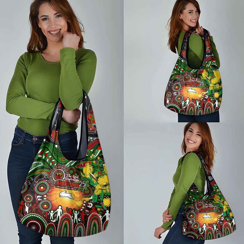 NAIDOC Week 2025 Rabbitohs Rugby Grocery Bag Aboriginal Dot Painting