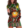 Personalised NAIDOC Week 2025 Rabbitohs Rugby Hoodie Dress Aboriginal Dot Painting