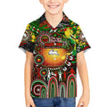 Personalised NAIDOC Week 2025 Rabbitohs Rugby Kid Hawaiian Shirt Aboriginal Dot Painting
