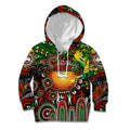 Personalised NAIDOC Week 2025 Rabbitohs Rugby Kid Hoodie Aboriginal Dot Painting