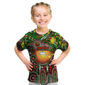 Personalised NAIDOC Week 2025 Rabbitohs Rugby Kid T Shirt Aboriginal Dot Painting