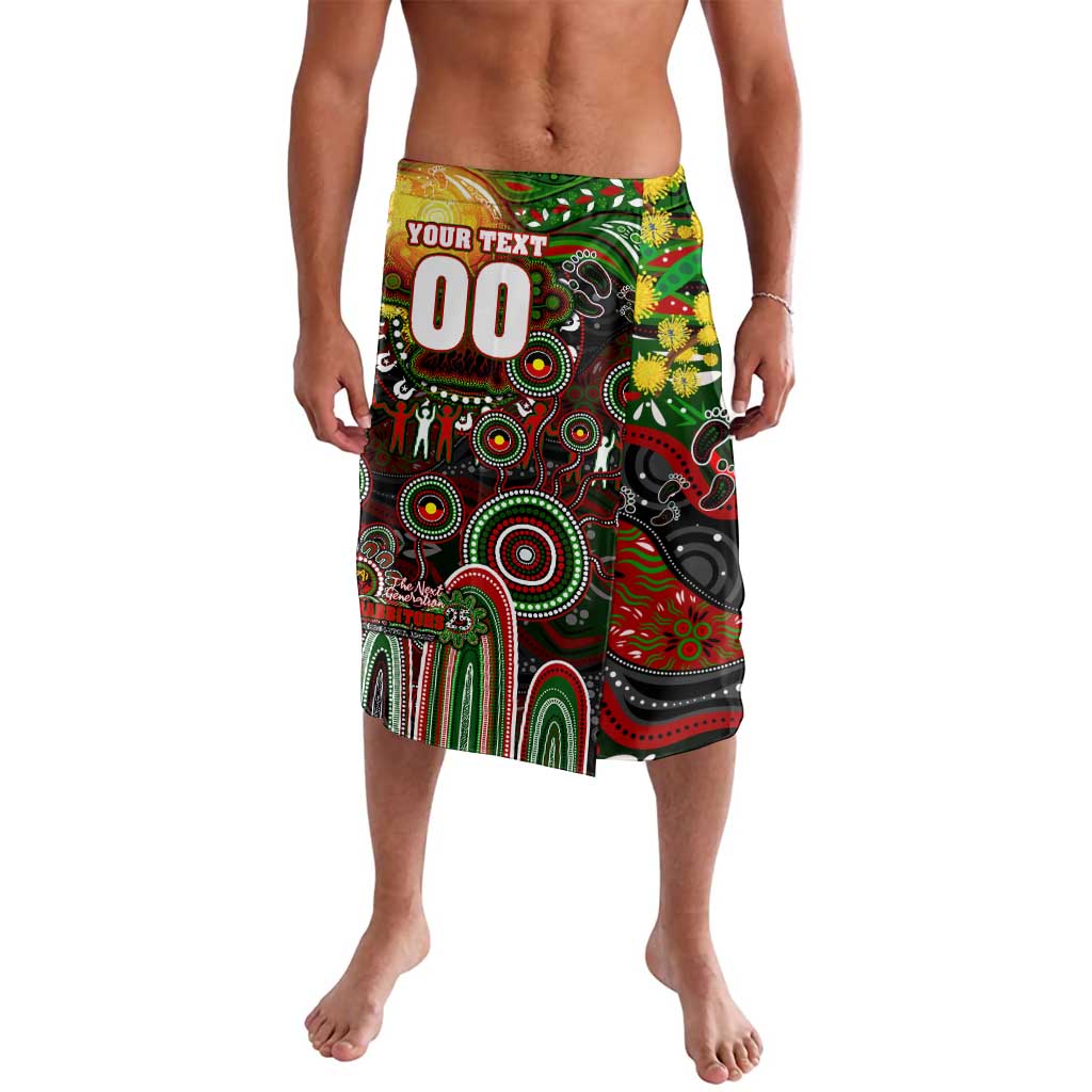 Personalised NAIDOC Week 2025 Rabbitohs Rugby Lavalava Aboriginal Dot Painting