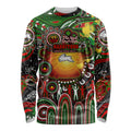 Personalised NAIDOC Week 2025 Rabbitohs Rugby Long Sleeve Shirt Aboriginal Dot Painting