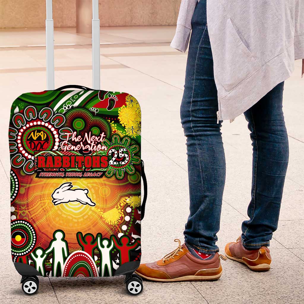 NAIDOC Week 2025 Rabbitohs Rugby Luggage Cover Aboriginal Dot Painting