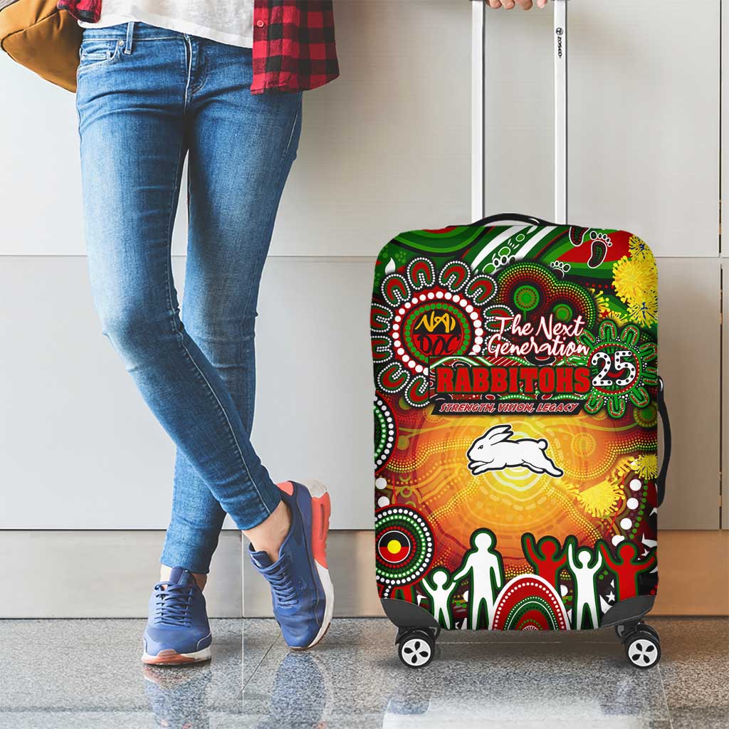 NAIDOC Week 2025 Rabbitohs Rugby Luggage Cover Aboriginal Dot Painting