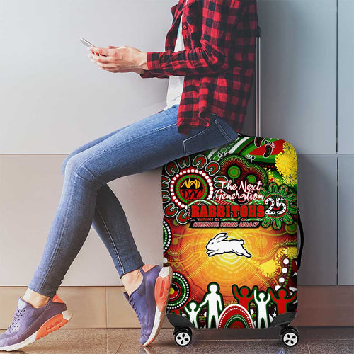 NAIDOC Week 2025 Rabbitohs Rugby Luggage Cover Aboriginal Dot Painting