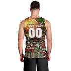 Personalised NAIDOC Week 2025 Rabbitohs Rugby Men Tank Top Aboriginal Dot Painting