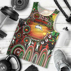 Personalised NAIDOC Week 2025 Rabbitohs Rugby Men Tank Top Aboriginal Dot Painting