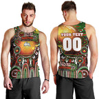 Personalised NAIDOC Week 2025 Rabbitohs Rugby Men Tank Top Aboriginal Dot Painting