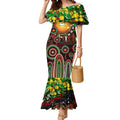 Personalised NAIDOC Week 2025 Rabbitohs Rugby Mermaid Dress Aboriginal Dot Painting