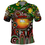 Personalised NAIDOC Week 2025 Rabbitohs Rugby Polo Shirt Aboriginal Dot Painting