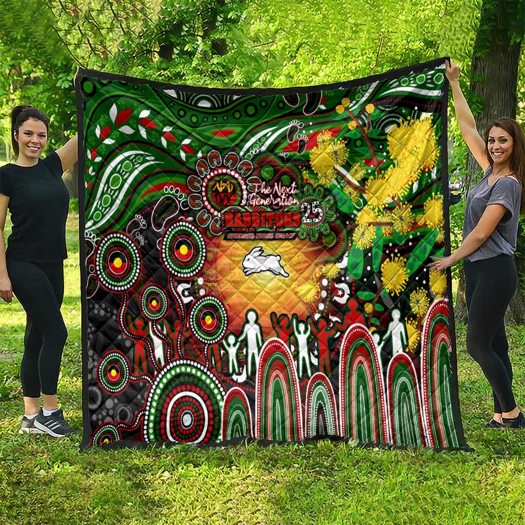 NAIDOC Week 2025 Rabbitohs Rugby Quilt Aboriginal Dot Painting