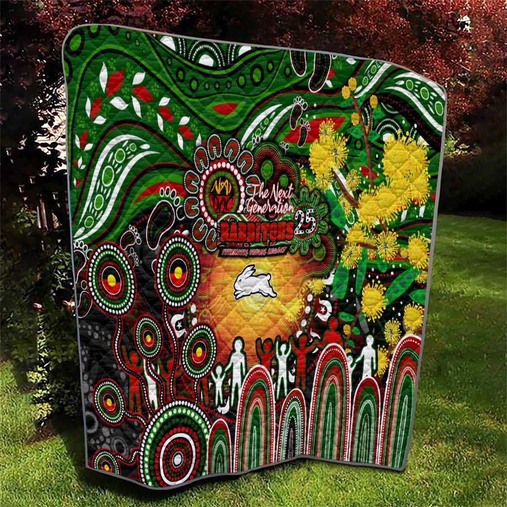 NAIDOC Week 2025 Rabbitohs Rugby Quilt Aboriginal Dot Painting