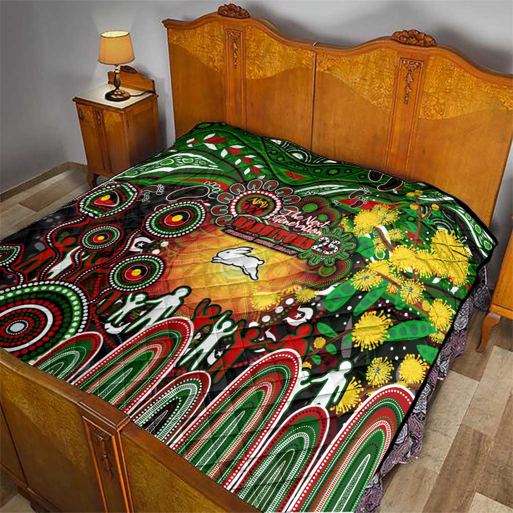 NAIDOC Week 2025 Rabbitohs Rugby Quilt Aboriginal Dot Painting