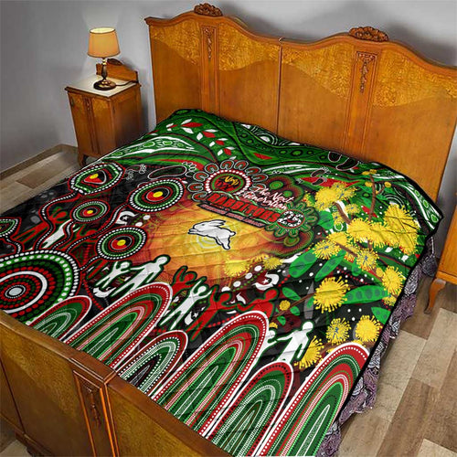 NAIDOC Week 2025 Rabbitohs Rugby Quilt Aboriginal Dot Painting