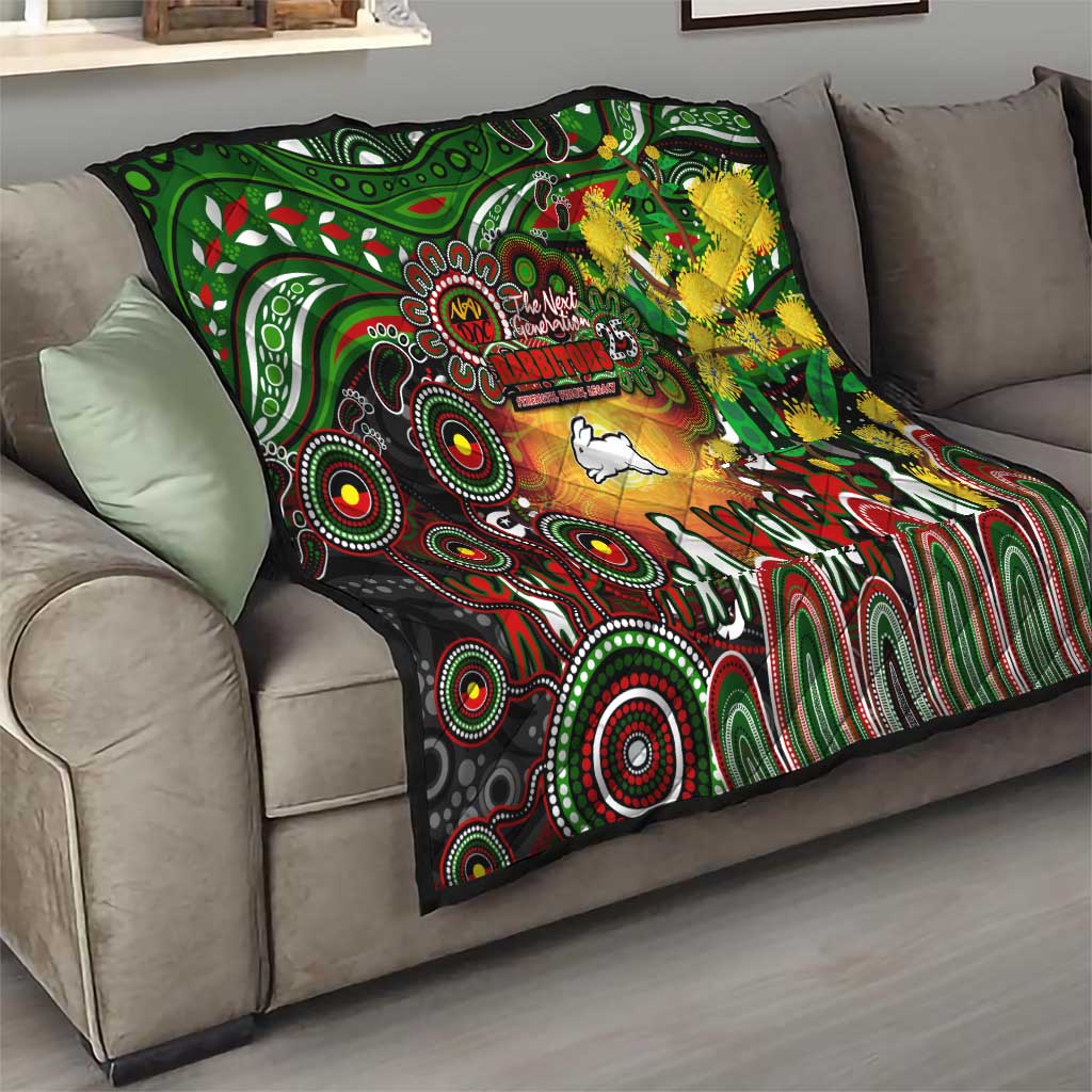 NAIDOC Week 2025 Rabbitohs Rugby Quilt Aboriginal Dot Painting