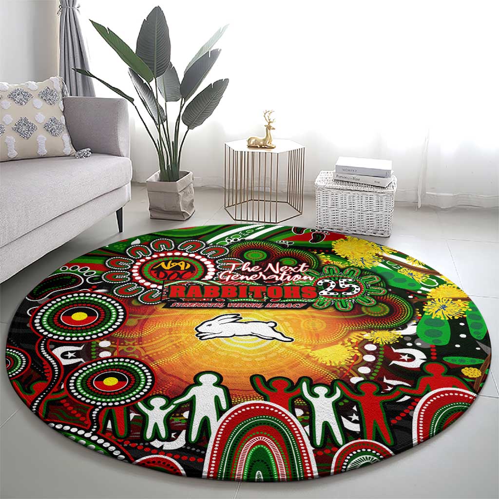 NAIDOC Week 2025 Rabbitohs Rugby Round Carpet Aboriginal Dot Painting