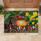 NAIDOC Week 2025 Rabbitohs Rugby Rubber Doormat Aboriginal Dot Painting