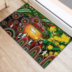 NAIDOC Week 2025 Rabbitohs Rugby Rubber Doormat Aboriginal Dot Painting