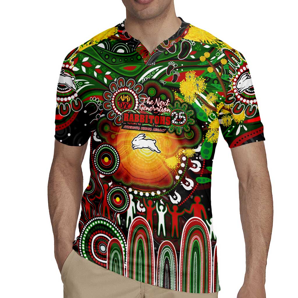 Personalised NAIDOC Week 2025 Rabbitohs Rugby Rugby Jersey Aboriginal Dot Painting