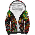 Personalised NAIDOC Week 2025 Rabbitohs Rugby Sherpa Hoodie Aboriginal Dot Painting