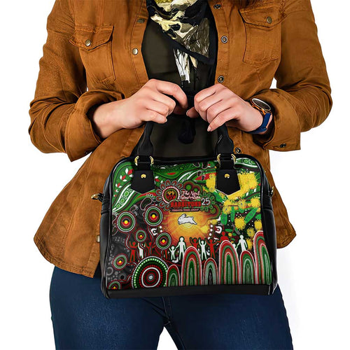 NAIDOC Week 2025 Rabbitohs Rugby Shoulder Handbag Aboriginal Dot Painting