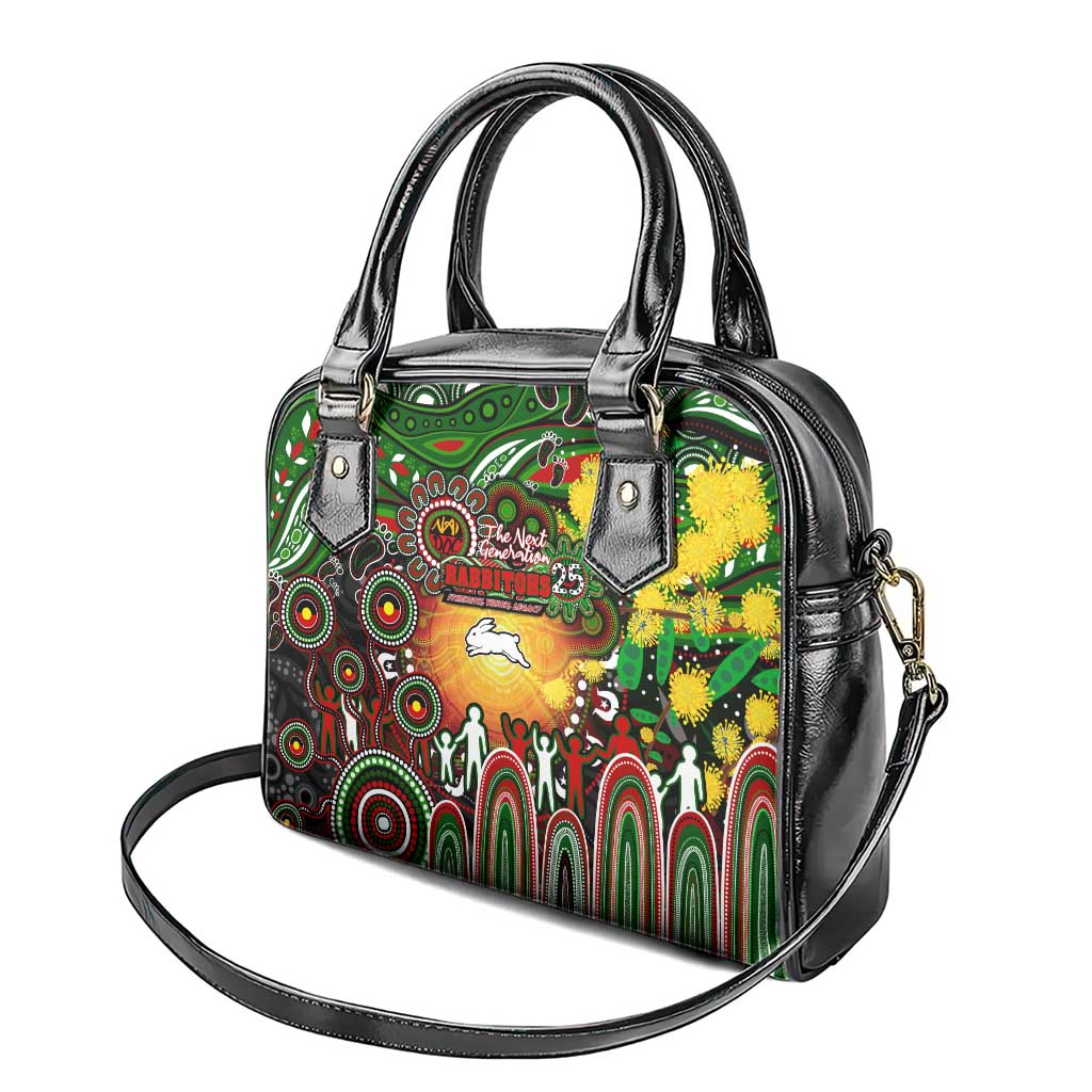 NAIDOC Week 2025 Rabbitohs Rugby Shoulder Handbag Aboriginal Dot Painting