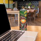 NAIDOC Week 2025 Rabbitohs Rugby Skinny Tumbler Aboriginal Dot Painting