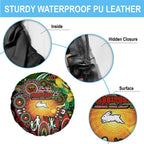NAIDOC Week 2025 Rabbitohs Rugby Spare Tire Cover Aboriginal Dot Painting