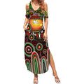 Personalised NAIDOC Week 2025 Rabbitohs Rugby Summer Maxi Dress Aboriginal Dot Painting