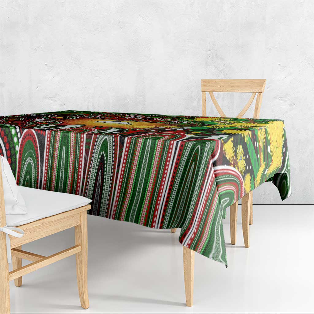 NAIDOC Week 2025 Rabbitohs Rugby Tablecloth Aboriginal Dot Painting