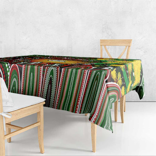 NAIDOC Week 2025 Rabbitohs Rugby Tablecloth Aboriginal Dot Painting