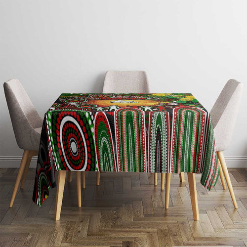 NAIDOC Week 2025 Rabbitohs Rugby Tablecloth Aboriginal Dot Painting