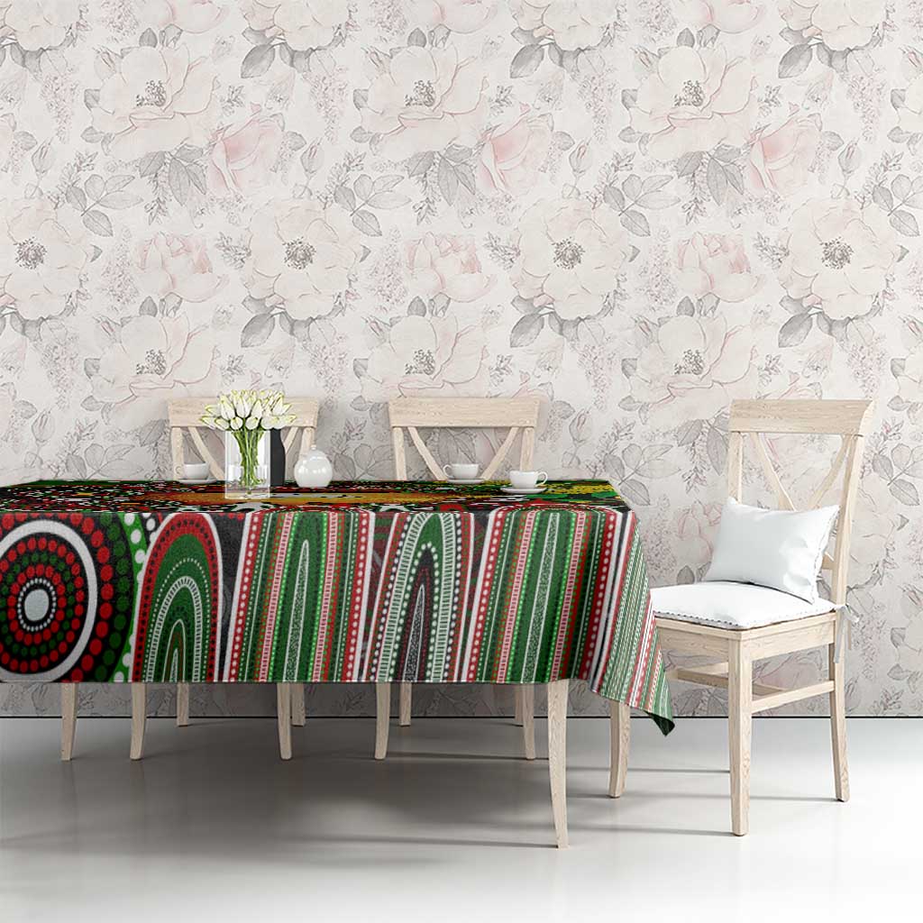 NAIDOC Week 2025 Rabbitohs Rugby Tablecloth Aboriginal Dot Painting