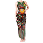 Personalised NAIDOC Week 2025 Rabbitohs Rugby Tank Maxi Dress Aboriginal Dot Painting