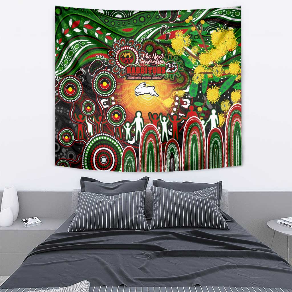 NAIDOC Week 2025 Rabbitohs Rugby Tapestry Aboriginal Dot Painting