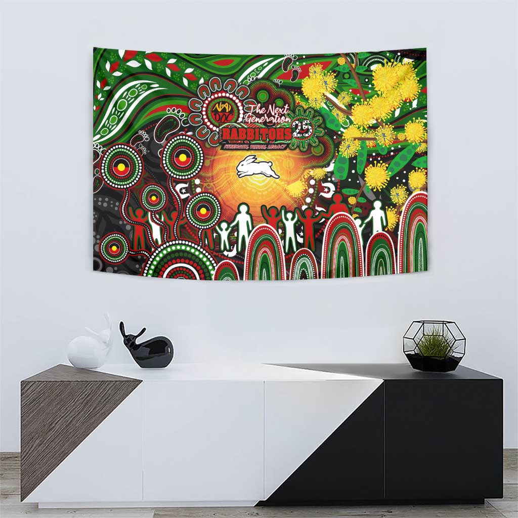 NAIDOC Week 2025 Rabbitohs Rugby Tapestry Aboriginal Dot Painting