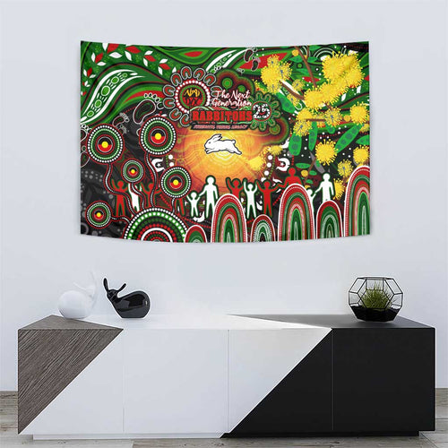 NAIDOC Week 2025 Rabbitohs Rugby Tapestry Aboriginal Dot Painting