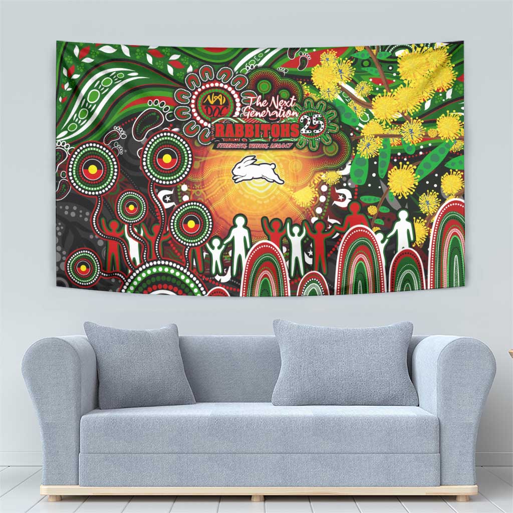 NAIDOC Week 2025 Rabbitohs Rugby Tapestry Aboriginal Dot Painting