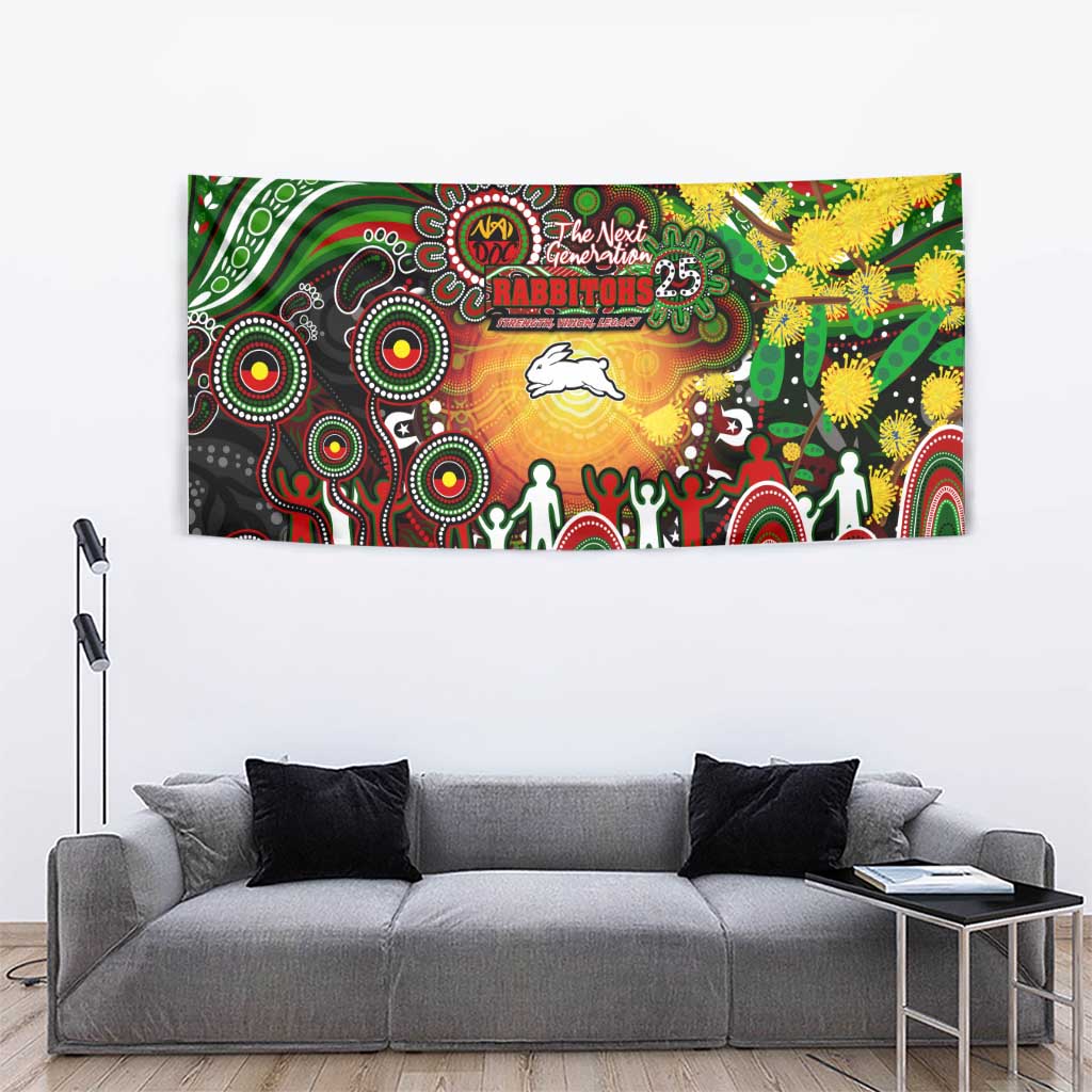 NAIDOC Week 2025 Rabbitohs Rugby Tapestry Aboriginal Dot Painting
