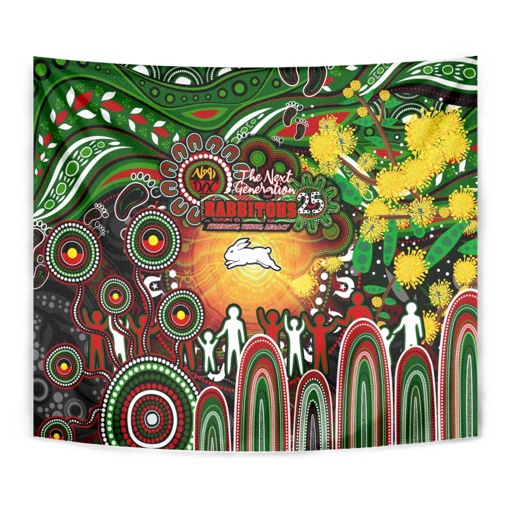 NAIDOC Week 2025 Rabbitohs Rugby Tapestry Aboriginal Dot Painting
